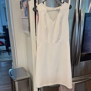 Elegant White The Limited Sleeveless Dress, size 6 tall